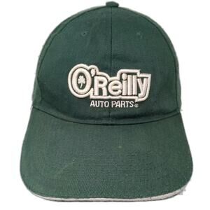 O'Reilly Baseball Cap Green OS Embroidered Adjustable Strapback Auto Parts Hat